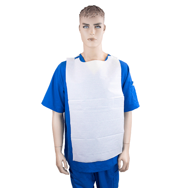 Dynarex Disposable Adult Lap Bibs provide convenient protection against spills and splashes