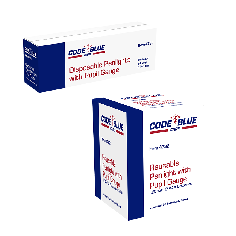Code Blue Care Penlights provide focused illumination for medical examinations