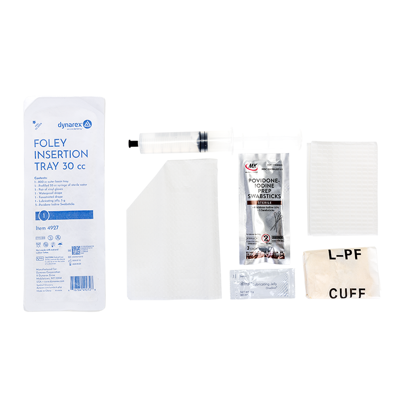 Dynarex Foley Insertion Tray w/ Prefilled Syringe - Sterile