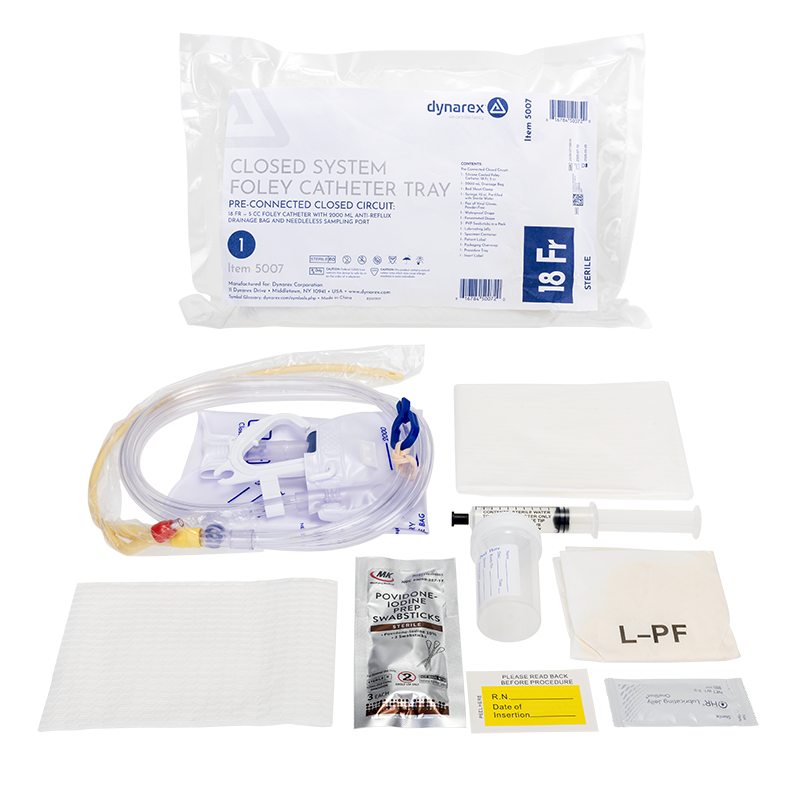 Dynarex Closed Circuit / Closed System Foley Catheter Tray
