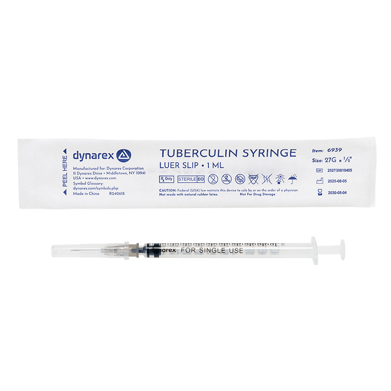 Dynarex Tuberculin Non-Safety Syringe - Luer Slip