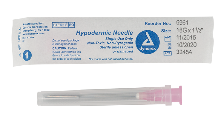 Dynarex Hypodermic Needle - Non-Toxic
