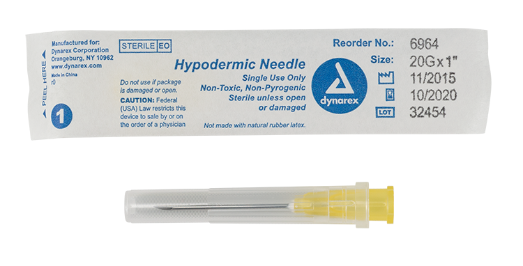 Dynarex Hypodermic Needle - Non-Toxic