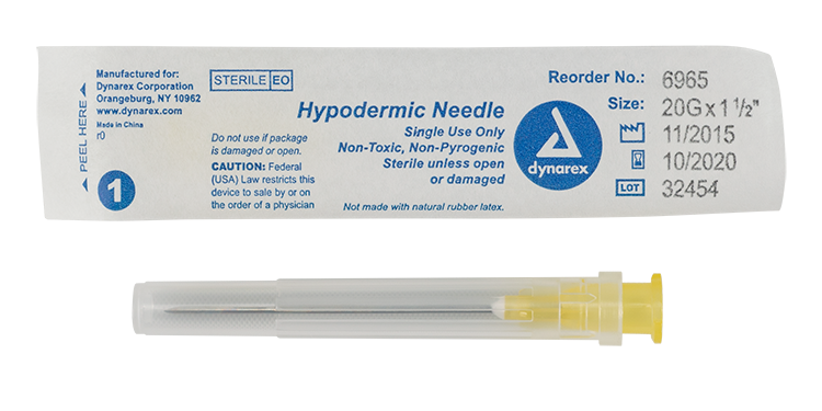 Dynarex Hypodermic Needle - Non-Toxic