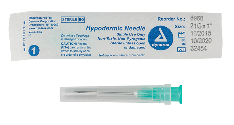 Dynarex Hypodermic Needle - Non-Toxic