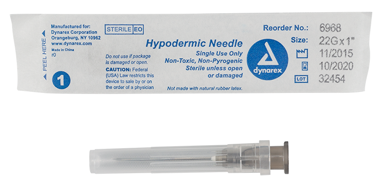 Dynarex Hypodermic Needle - Non-Toxic