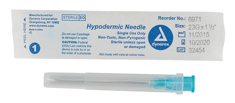 Dynarex Hypodermic Needle - Non-Toxic