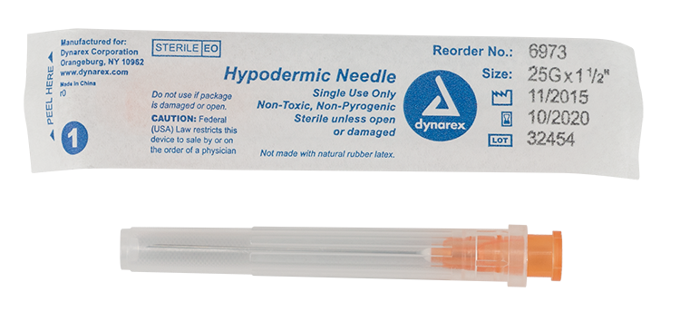 Dynarex Hypodermic Needle - Non-Toxic