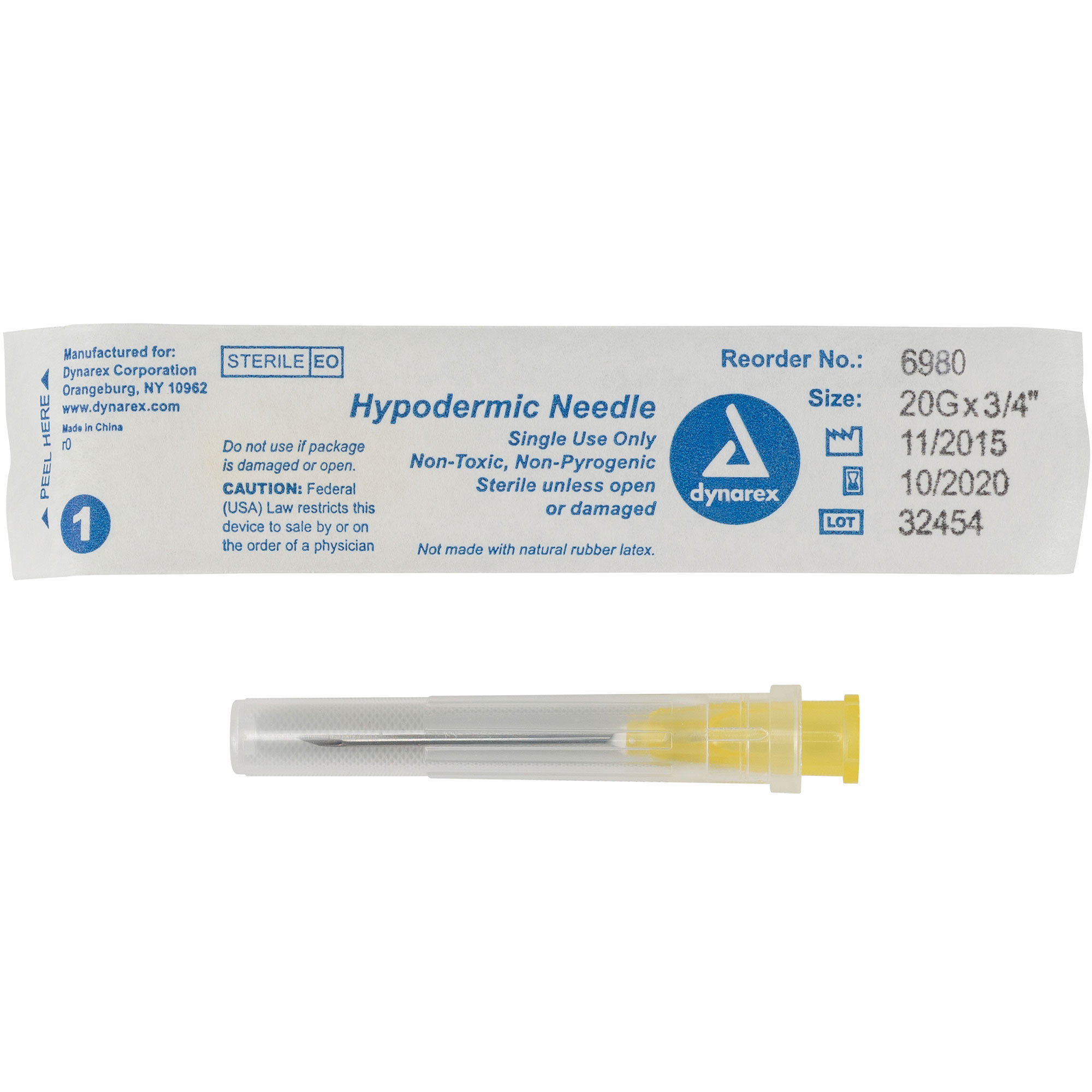 Dynarex Hypodermic Needle - Non-Toxic