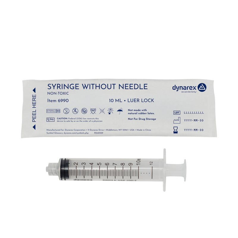 Dynarex Syringe without Needle - Non Toxic - Luer Lock