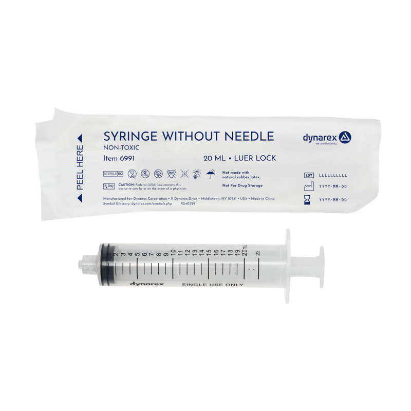 Dynarex Syringe without Needle - Non Toxic - Luer Lock