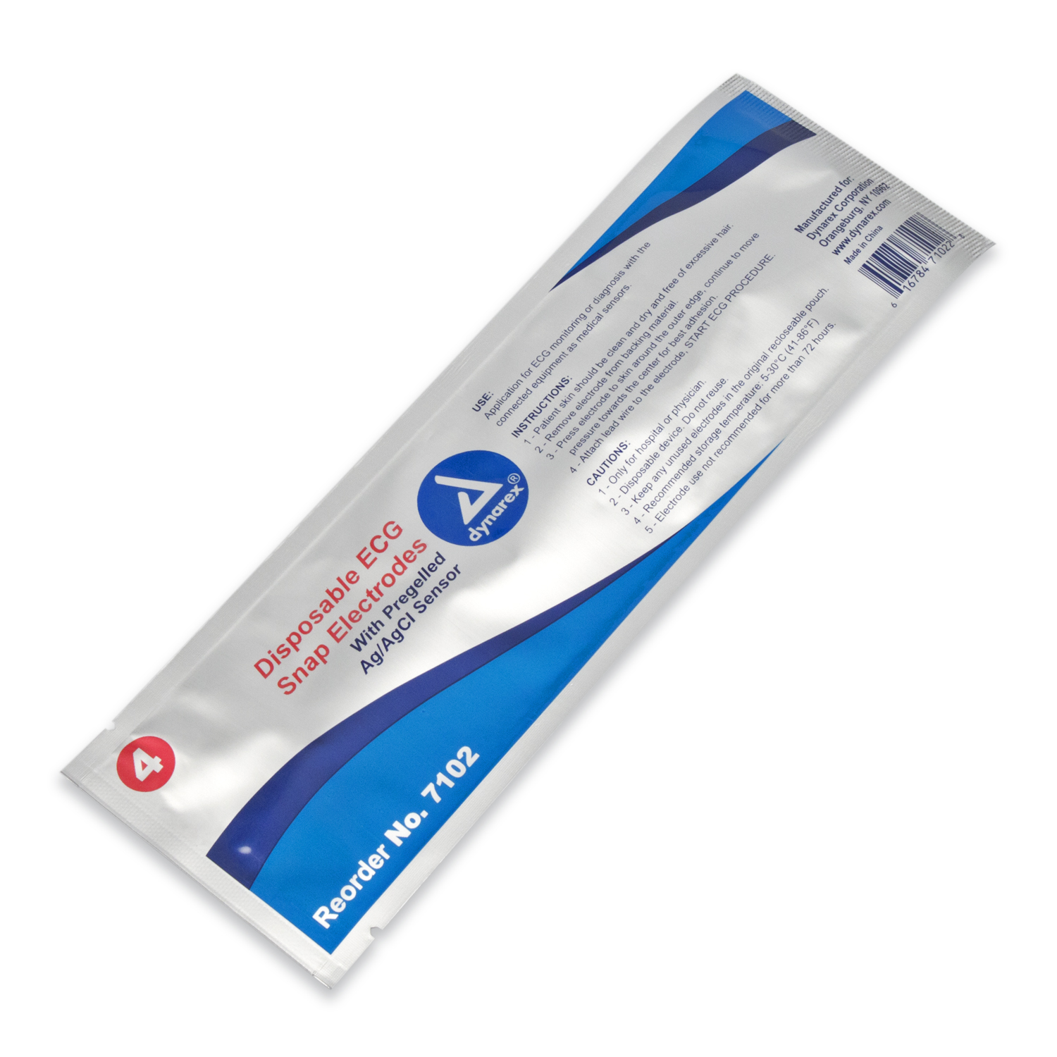 Snap-style electrodes allow for fast and easy monitoring or diagnosis with the connected equipment as medical sensors