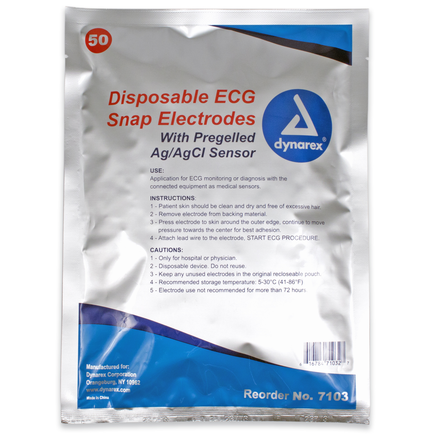 Snap-style electrodes allow for fast and easy monitoring or diagnosis with the connected equipment as medical sensors