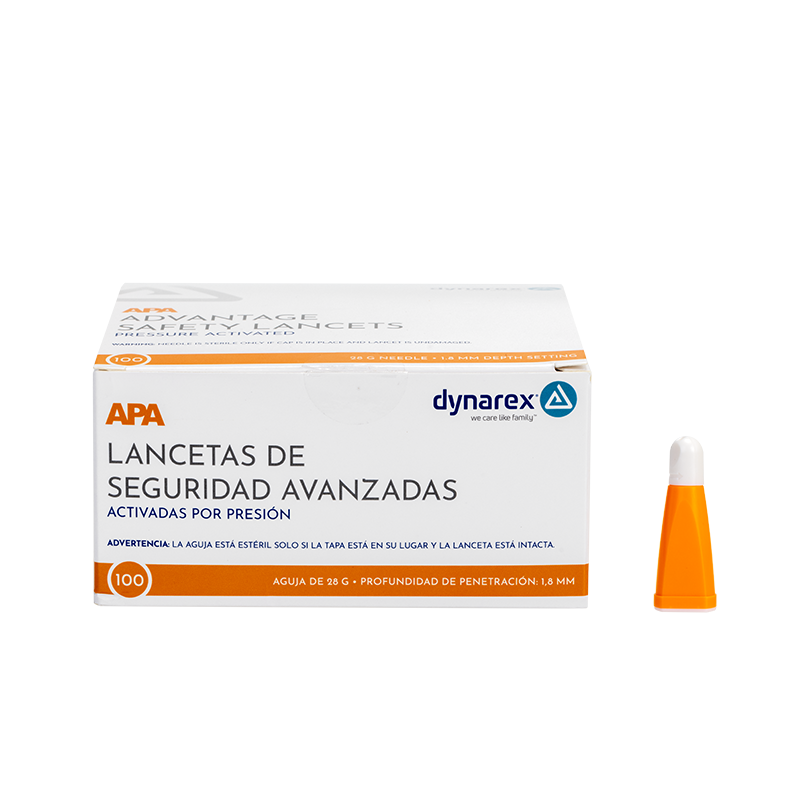 Dynarex Safety Lancets are pre-loaded, sterile lancets designed for capillary blood sampling and blood sugar monitoring