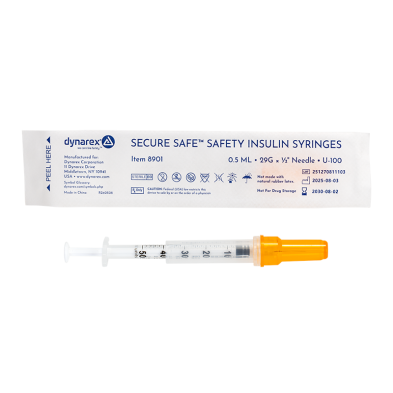 Dynarex SecureSafe Safety Insulin Syringe