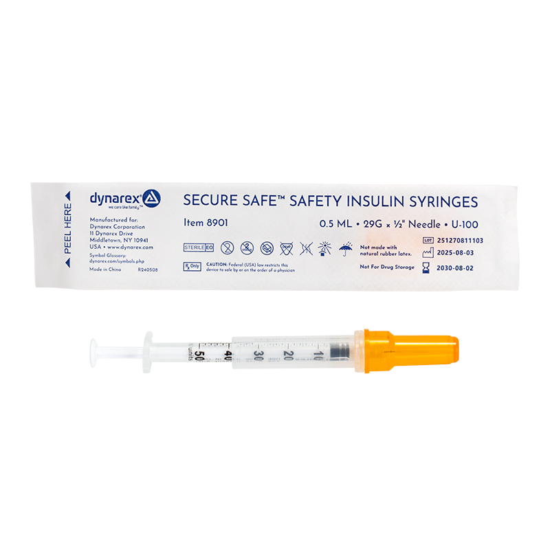 Dynarex SecureSafe Safety Insulin Syringe