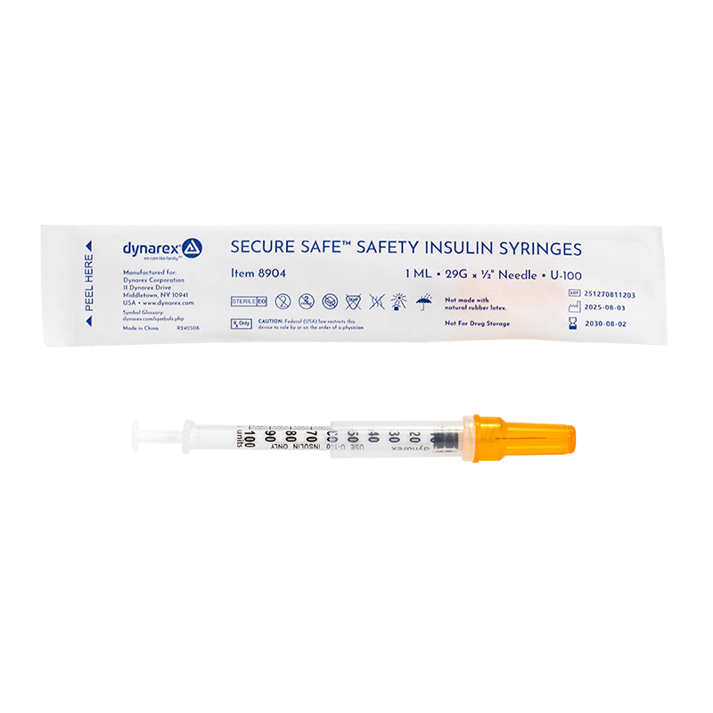 Dynarex SecureSafe Safety Insulin Syringe