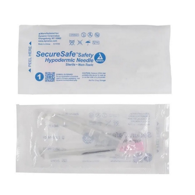 Dynarex SecureSafe Safety Hypodermic Needles