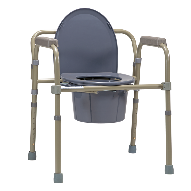 Dynarex Bari+Max 10372 Folding Commode Seat and Lid