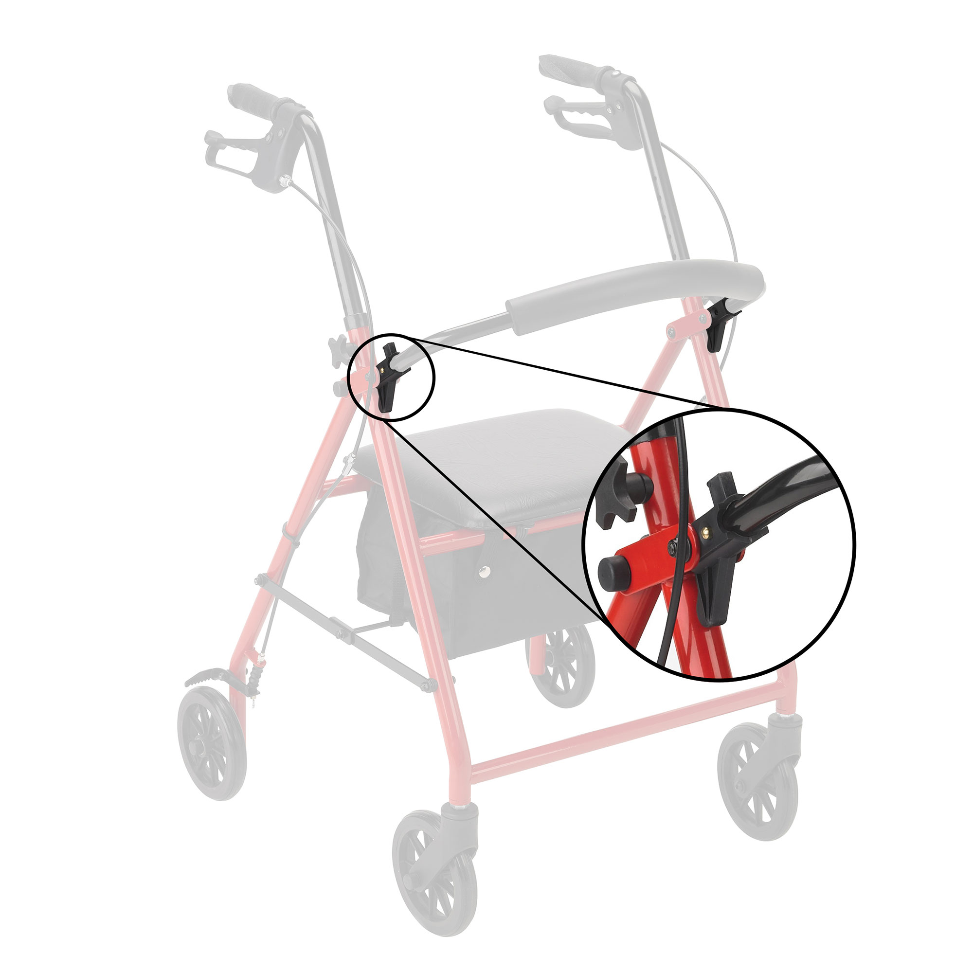 Dynarex Bari+Max Rollator Backrest Pivot Bracket