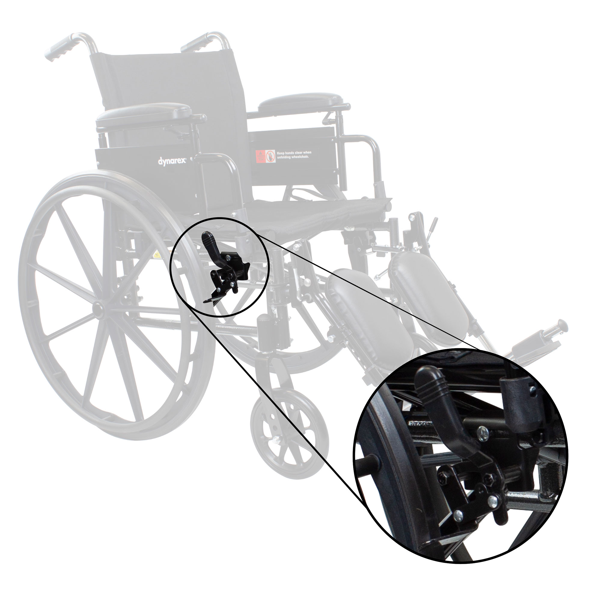 Dynarex Bari+Max K5 Wheelchair Hand Brakes-pair