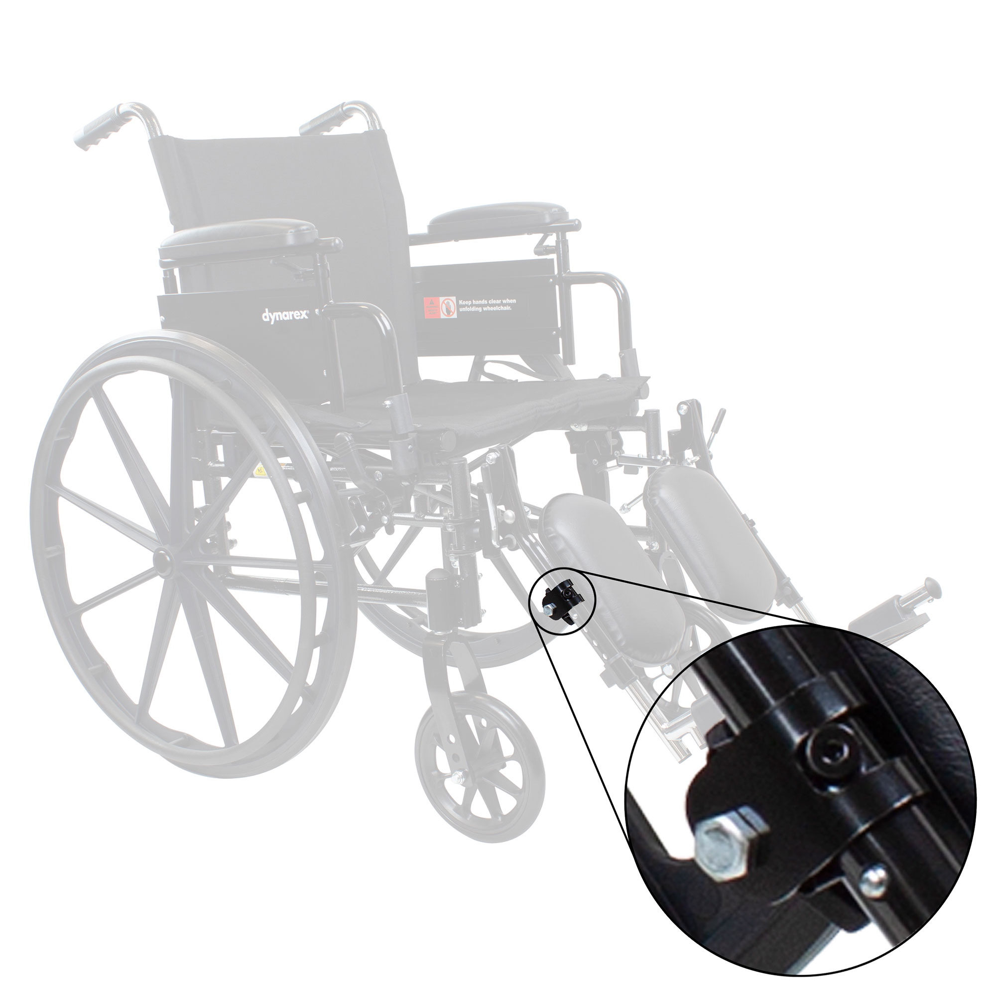 Dynarex Bari+Max DynaRide Wheelchair Foot Rest Adjustment Lever