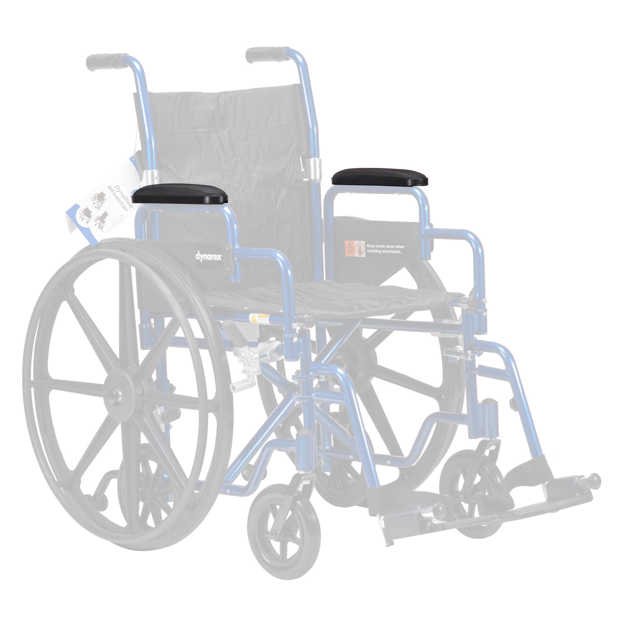 Dynarex Bari+Max DynaRide Wheelchair Desk Length Arm Pad (Pair)