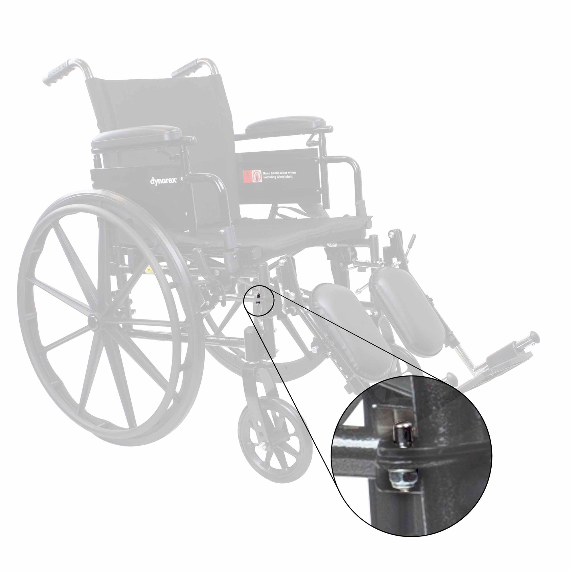 Dynarex Bari+Max DynaRide S3 S4 S7 Wheelchair Rigging Pin, Silver